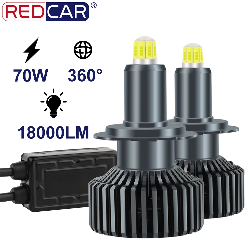 2pcs H7 H1 H11 Led Headlight Bulb 9005 HB3 9006 HB4 9012 HIR2 Led CSP 18000LM 70W Car Headlight Bulb 360° 3D Super Bright Light