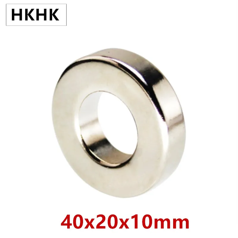 NdFeB Magnet Ring OD 40x20x10 (+/-0.1)mm thick Strong Neodymium Permanent Magnets Magnetic Tube Precision 1-5PCS