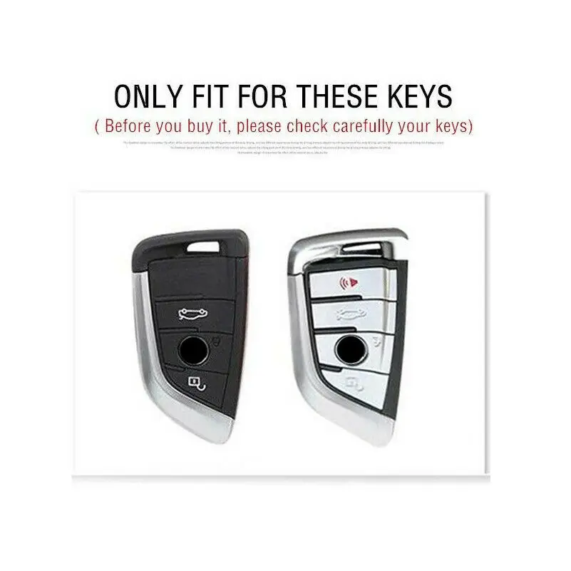 Carbon Fiber Leather Smart Key Cover Case for BMW X5 F15 X6 F16 G30 7 Series G11 X1 F48 F39