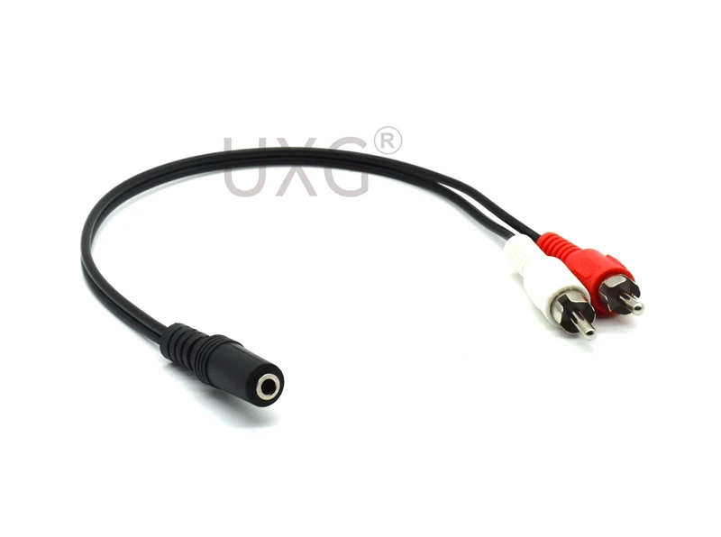 3.5mm Y Adapter 2RCA Audio Cables Stereo AUX Female To Mini Jack To Male 2 RCA Plug Y Adapter 1/8 Stereo Splitter Connector Wire