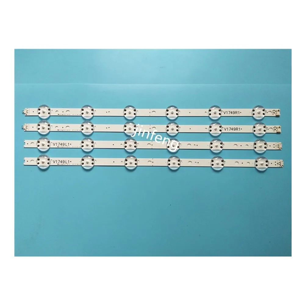 Novo Kit 4 PCS TIRA CONDUZIDA Para LG 49UV340C 49UJ6565 49UJ670V V17 49 R1 L1 ART3 2862 2863 6916L-2862A 6916L-2863A