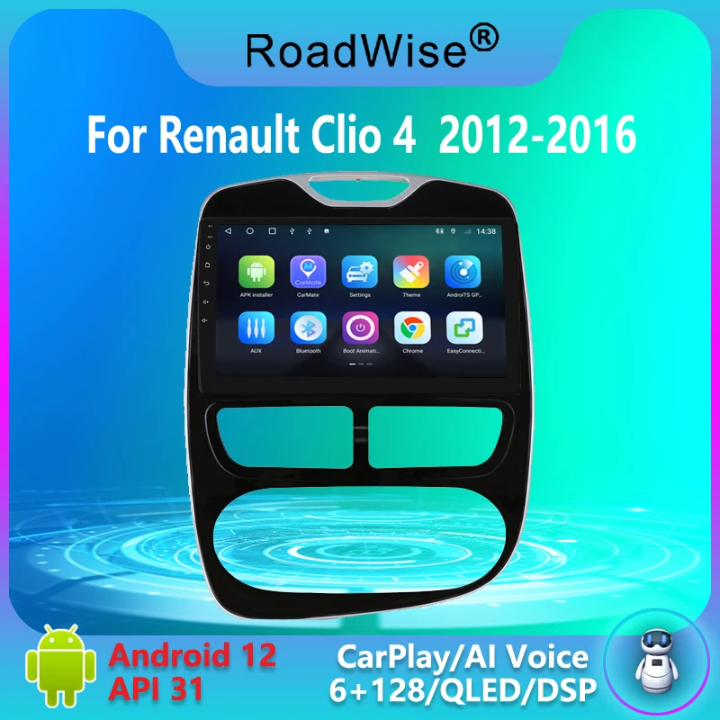 

Roadwise Android Car Radio Carplay For Renault Clio 3 4 ZOE 2012 2013 2014 2015 2016 Multimedia 4G Wifi DVD 2 Din GPS Autoradio