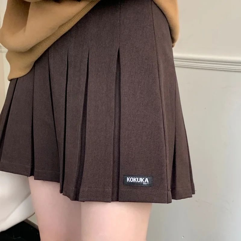 

Autumn New Korean Women's Skirts Thicken Sanded Golf Jupe Pleated Faldas Femme High Waist Solid Color Tennis Skorts Ropa Mujer