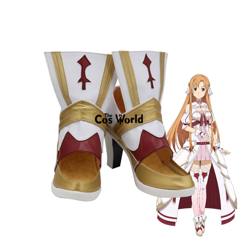 

Sword Art Online Alicization Lycoris Yuuki Asuna Anime Customize Cosplay High Heels Shoes Boots