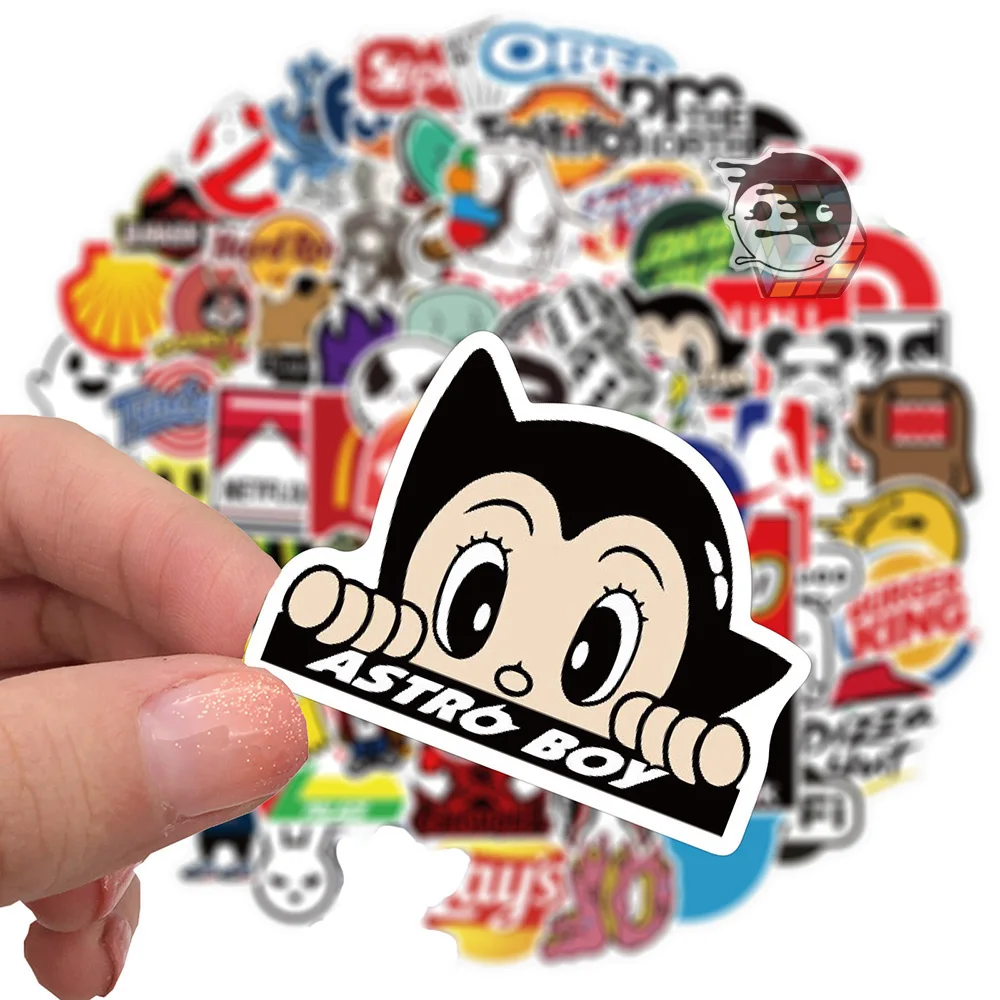 10/30/50PCS Cool Tide Logo Fashion Brand Graffiti Stickers Aesthetic Skateboard Phone Bike Car Cool Waterproof Sticker Kids Toy