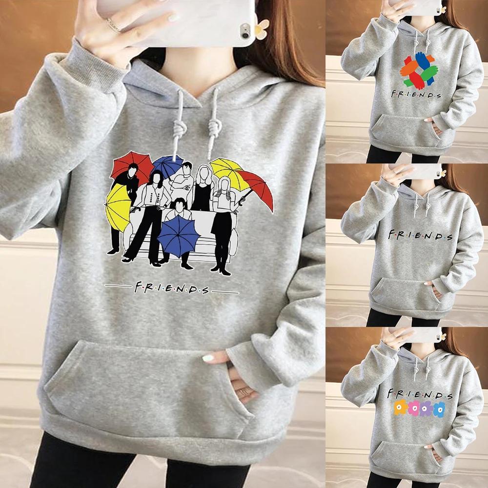 Womens Hoodie Sportswear Suit Womens Sweaters New Lazy Style Couples Harajuku Pullover Printed Ladies Winter Jacket