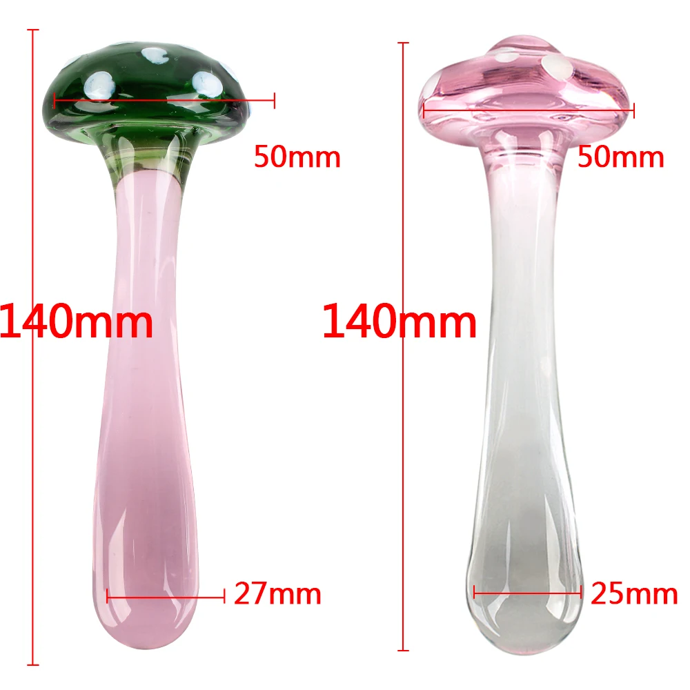 14cm Mushroom Glass Dildos For Anal Plug Women Men 18 Couples Tools Butt Plugs Dilator Sex Toys Adult Games Erotic Products Shop