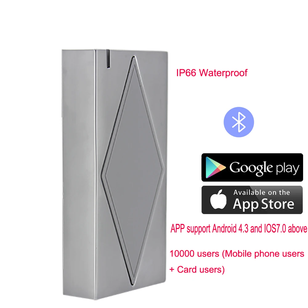 

S5-BT 10000 user bluetooth Metal Case IP66 Standalone Access Control support google aaple app sotre