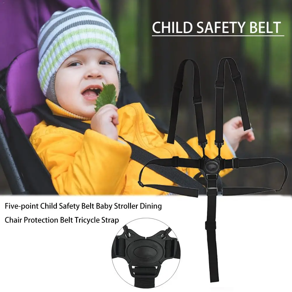 Five-point Child Safety Belt Baby Stroller Dining Chair Protection Belt Tricycle Strap Cart Seat Belt Safe And Durable In Stock