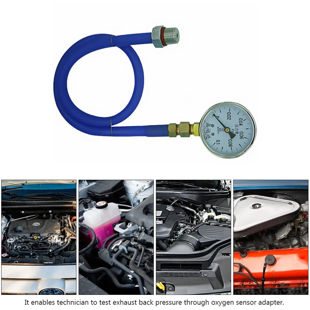 Exhaust Pressure Tester Gauge Emission Automobile Meter Detection Plugging Catalytic Plug Set R1234Yf Gauges R410 R410A