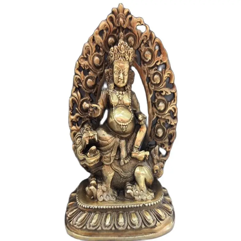 

Chinese Old Bronze Statue Of Tibet La Ta Guanyin Guanyin