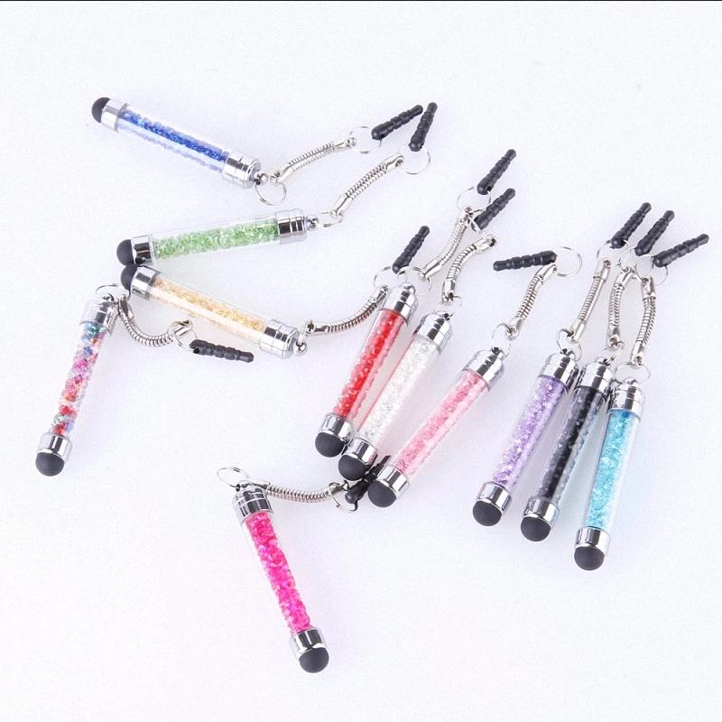10pcs/Pack Luxury Crystal Universal Mini Touch Screen Pen Kawaii Gift For All Iphone ,Tablet PC ,Laptop Universal Stylus Pen