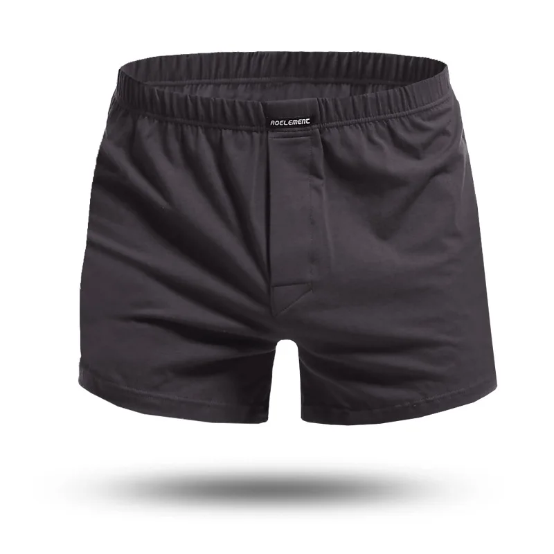 Cuecas masculinas casuais de algodão, cueca boxer masculina de tecido e seta, roupa de baixo solta para homens, com bolsa, plus size