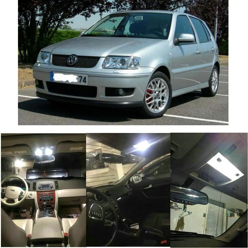 

LED Interior Car Lights For VW polo 6n1 6n2 6r1 6c1 9n aw1 bz1 hatchback car accessories lamp bulb error free