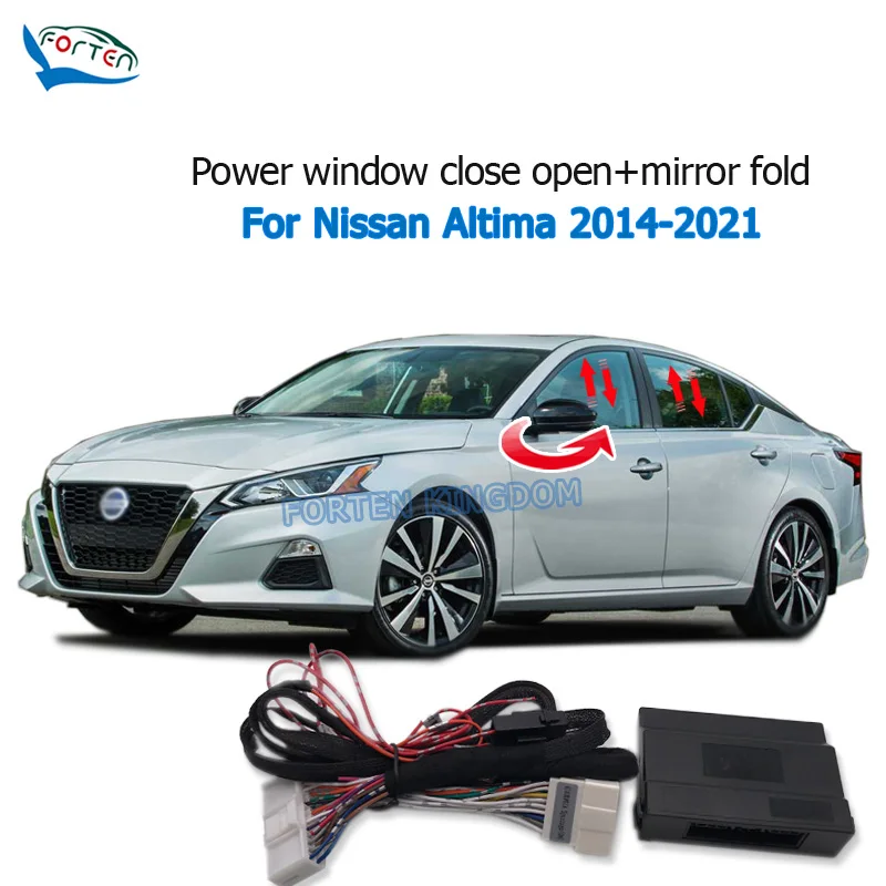Forten Kingdom Car Auto Window Closer & Open Side Mirror folder unfold Kit For Nissan Altima 2014-2023 Left Hand Drive