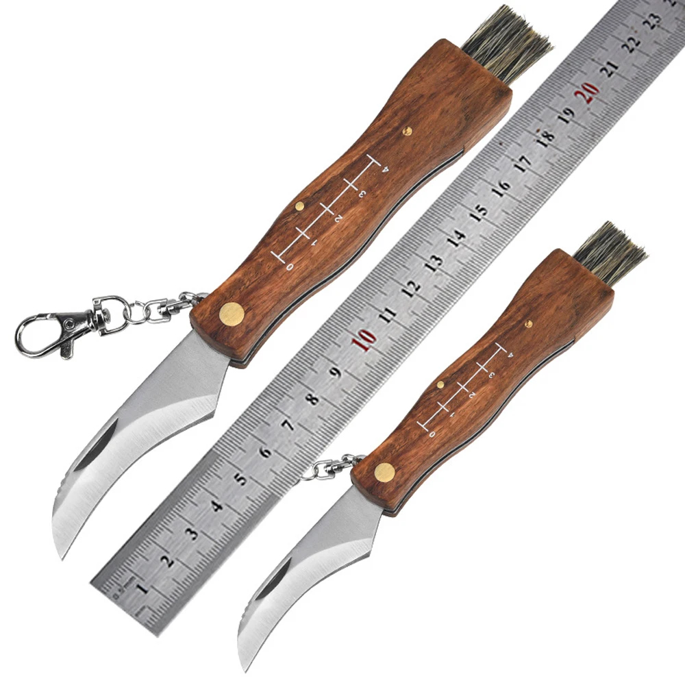 Imagem -05 - Mushroom Folding Knife With Rosewood Handle Pocket Knife Box Cutter Sobrevivência ao ar Livre Camping Keychain Utility Ferramentas Edc 2023