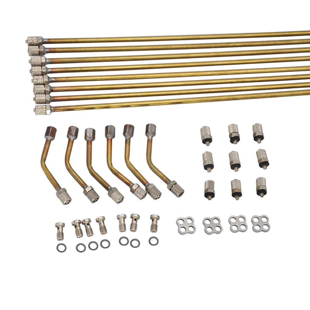 Upgrade 360L Excavator Hydraulic Copper Pipe Quick Connector Set For 1/14 RC Hydraulic Excavator JD-106 Engineering vehicle Part