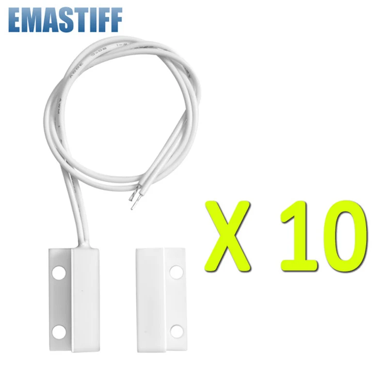 10pcs MC-38 Wired Door Window Sensor MC38 Magnetic Switch normally