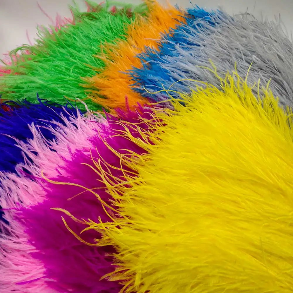 New 10Yard High Quality Ostrich Feather Trim Fringe Feather Ribbon 10-15CM/4-6Inch Width Sewing Crafts Costumes Decoration Diy