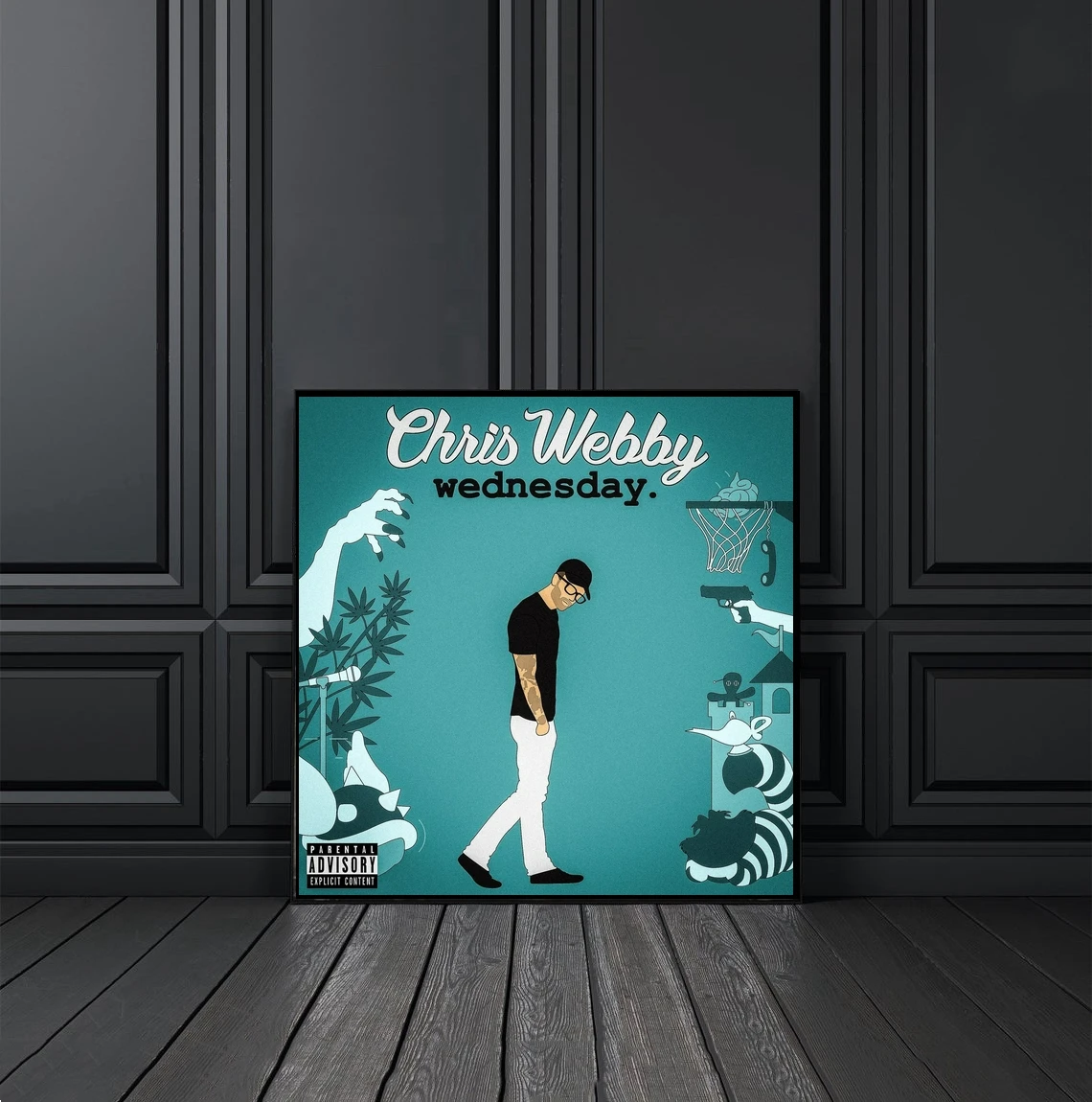 Chris Webby Wednesday Music Album Poster Canvas Print Rap Hip Hop Music Star Singer Wall Painting Decoration