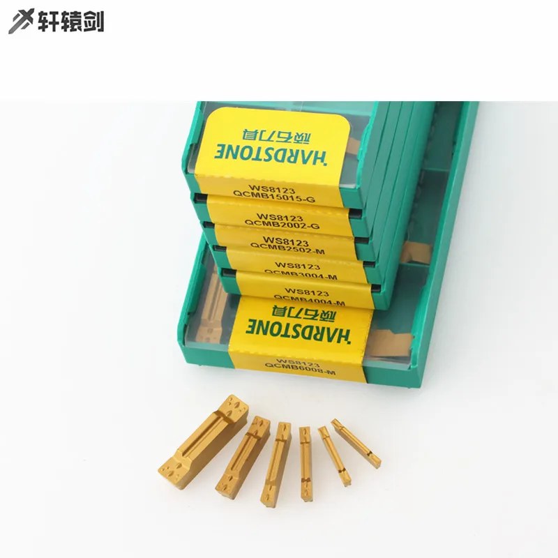 أداة تحول لمخرطة CNC ، أداة فولاذية مقاومة للصدأ ، أخدود كاربي ، 10 قطعة ، QCMB15015 G WS8123 WS7125