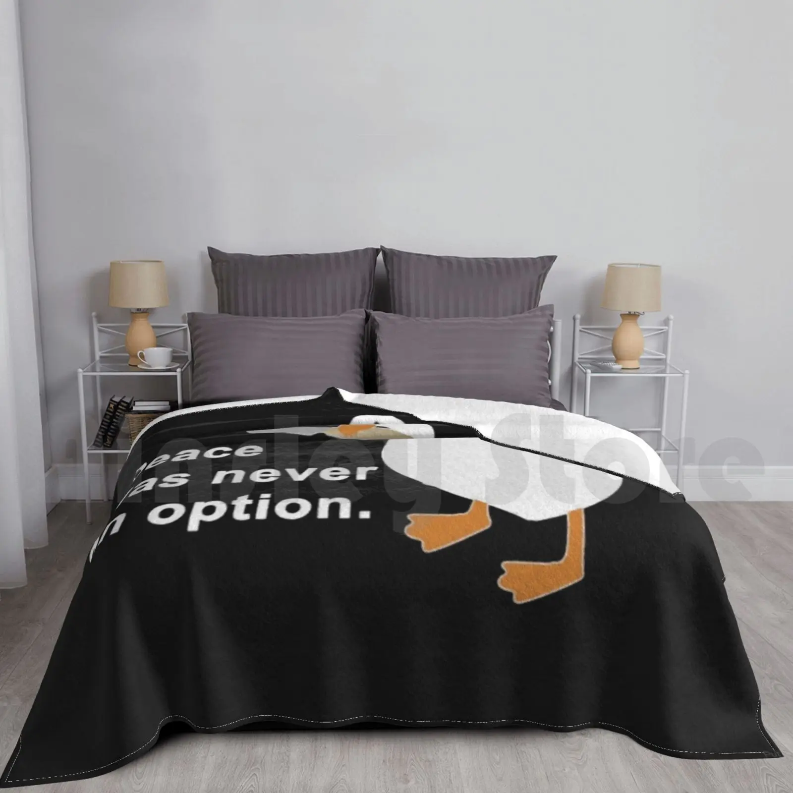 Peace Was Never An Option-Goose Meme Blanket Fashion Custom Peace Was Never An Option Goose Meme Goose With