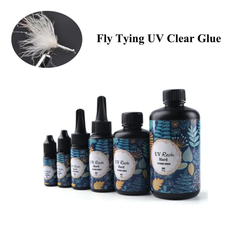 Fishing Tools Quick Drying Glue Fly Tying Lure UV Clear Finish Glue Flow Hard Type Resin DIY Accessories