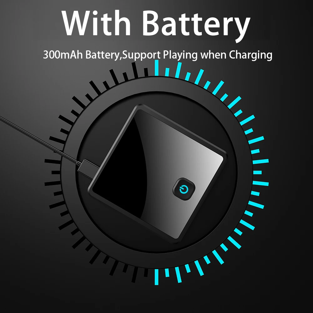 블루투스 5.0 송신기 수신기 무선 어댑터, 저지연 3.5mm AUX RCA 광학 오디오 어댑터, PC TV 자동차 스피커용, 2 in 1