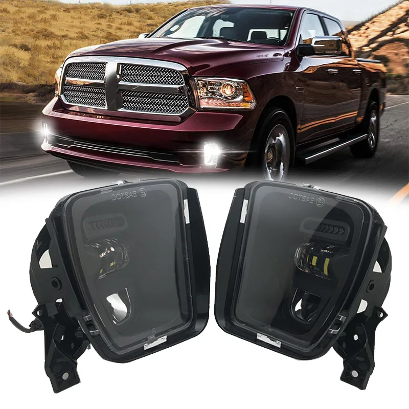 

LED Projector Car Front Driving Fog Light Replacement Bumper Fog Lamp For 2013-2017 Dodge RAM 1500