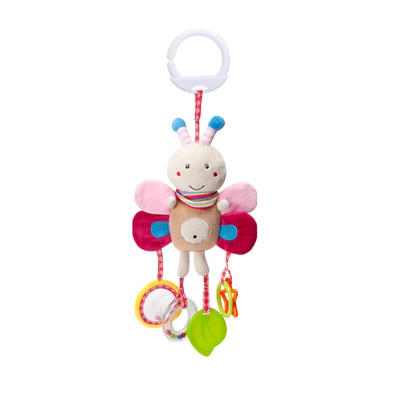 Cute Cartoon Animal Mobile Rattle Stroller Crib Bed Hanging Toy Hand Bells for 0-12 months Newborn Infant Baby Plush Bell Toys