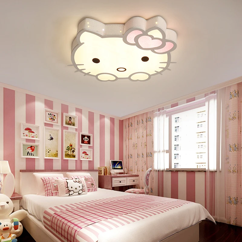 Lovely cat decoration home children bedroom decor smart led lamps ceiling lights for living room indoor lighting kids lamparas