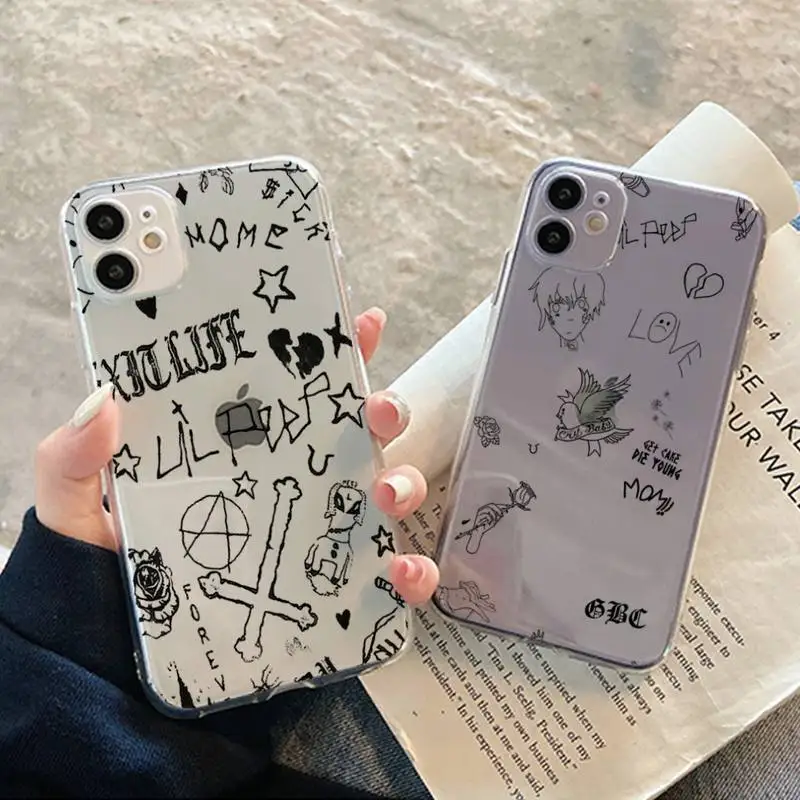 YNDFCNB Lil Peep Hellboy Love Phone Case for iPhone 11 12 13 mini pro XS MAX 8 7 6 6S Plus X 5S SE 2020 XR cover