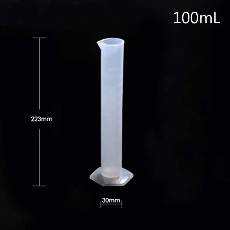 

10 pieces/pack 100mL Food Grade Plastic Measuring Cylinder Thicked PP material laboratory Equipment Graduated Cylinder