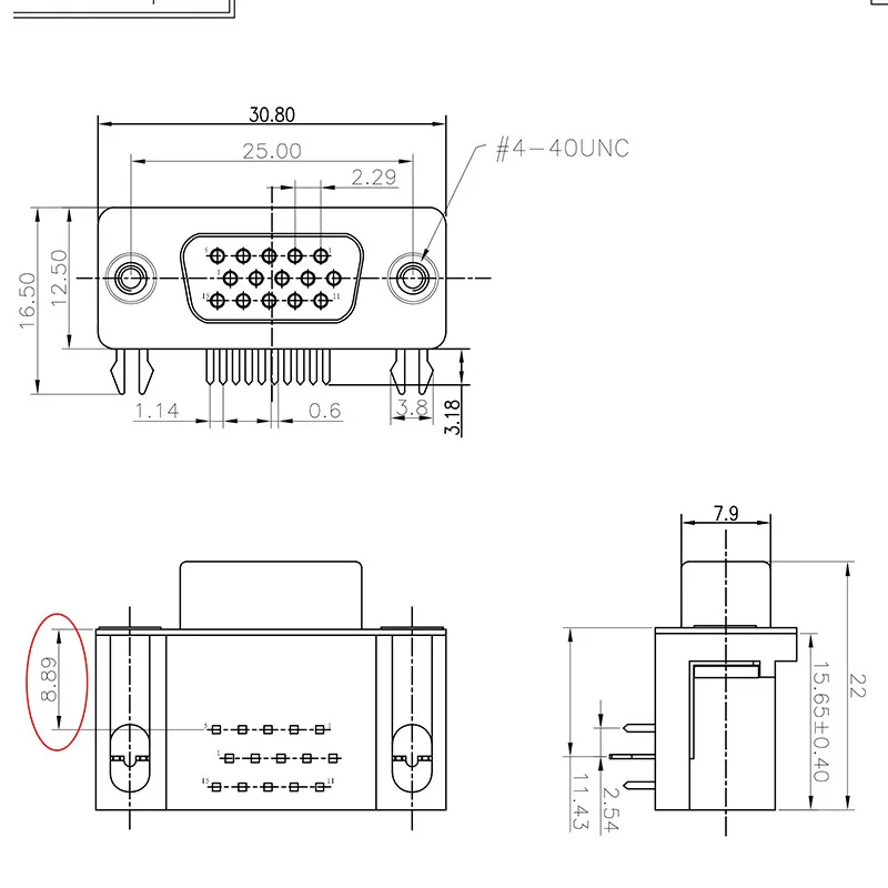 VGA stecker 3 reihe 15 nadel 90 grad biegen HDR15 solder board business master 15P interface circuit board DB15 nadel stecker