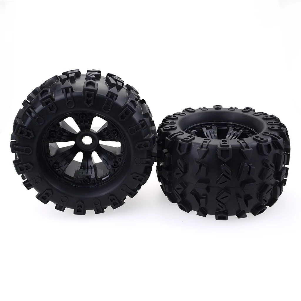 2PCS 170MM 155MM 150MM 120MM Tyre Weel Monster Truck Tires Wheels 17mm Hub Hex for 1/8 RC Car Redcat Traxxas Trx4