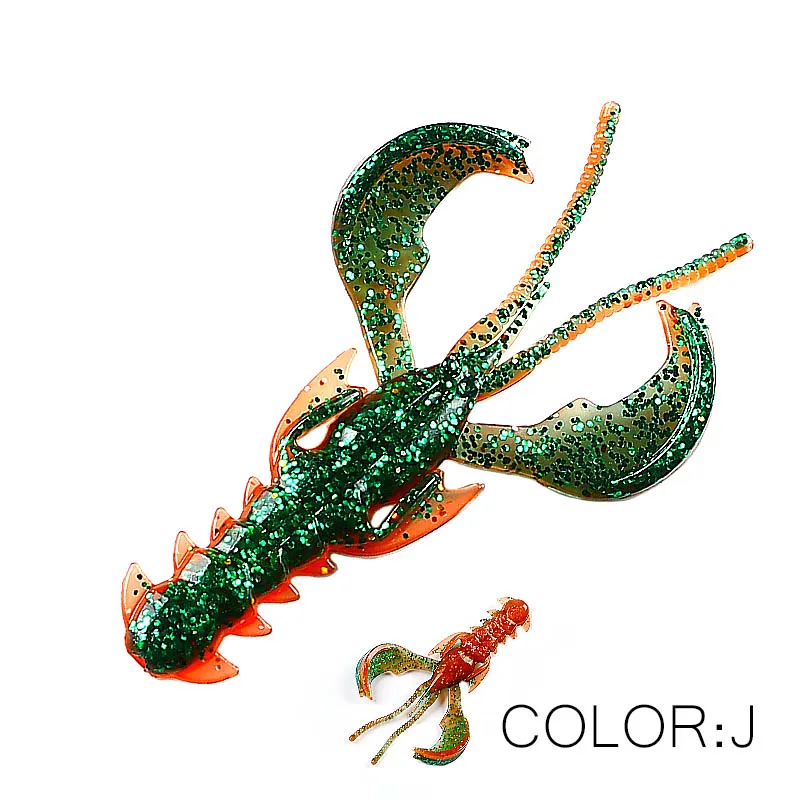 Supercontinent CRAZY 65 mm/40 mm Hummer-Weichköder, Angelköder, attraktiver Wobbler mit Garnelengeruch und Salz