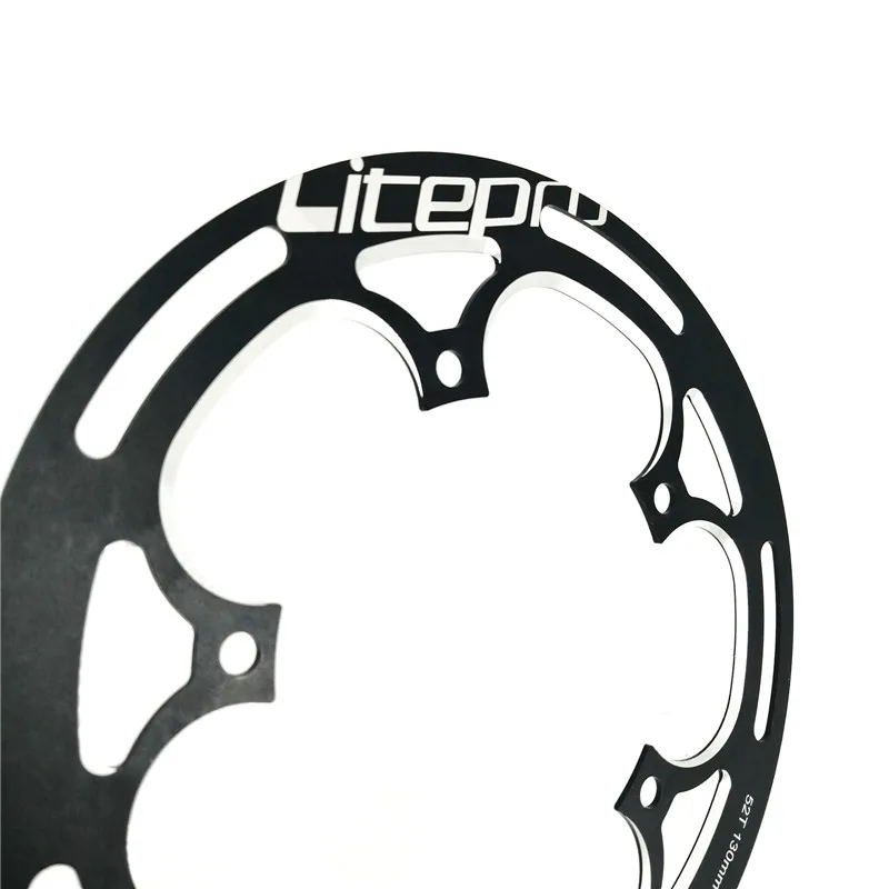 LITEPRO Chain Wheel Guard Plate Alloy 130BCD 52T Single Speed Chainring Sprocket Protection Disc Cover Folding Bike Part