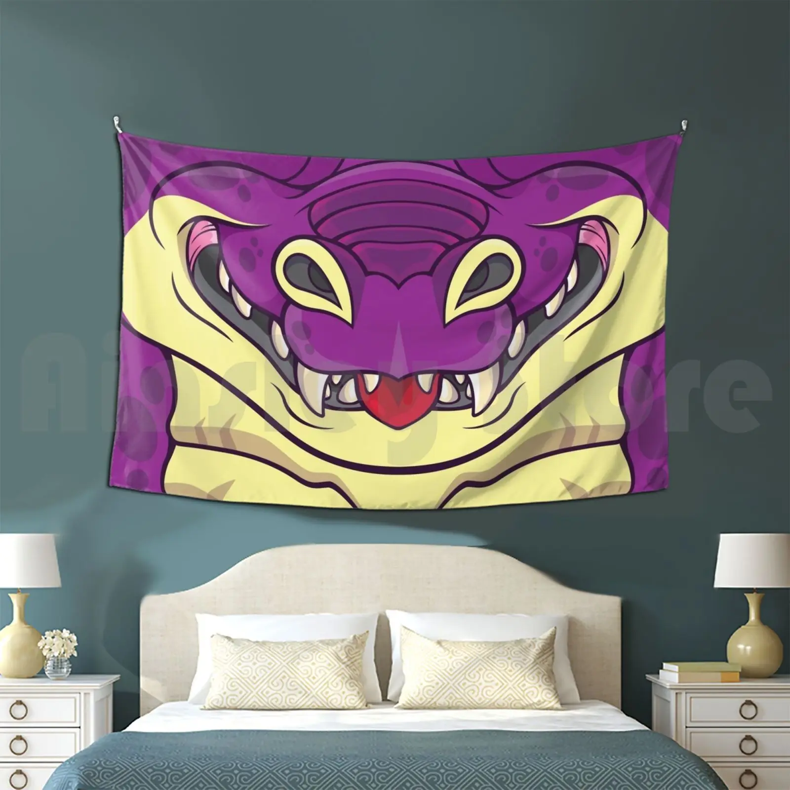 Purple Dragon Visage Tapestry Living Room Bedroom Purple Dragon Purple Dragon Amethyst Amethyst Dragon Dragon Dragon