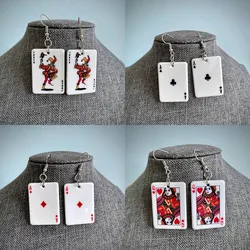 Funny Poker Card Earrings，Joker Jewelry，Ace Card Jewelry，Playing Card Eardrop，Deck Of Cards Earrings，Unique Gift for Her