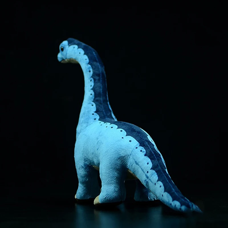 Surper-muñeco de Brachiosaurus para niños, juguete de peluche suave, dinosaurio azul, Animal de la vida Real, regalo de cumpleaños