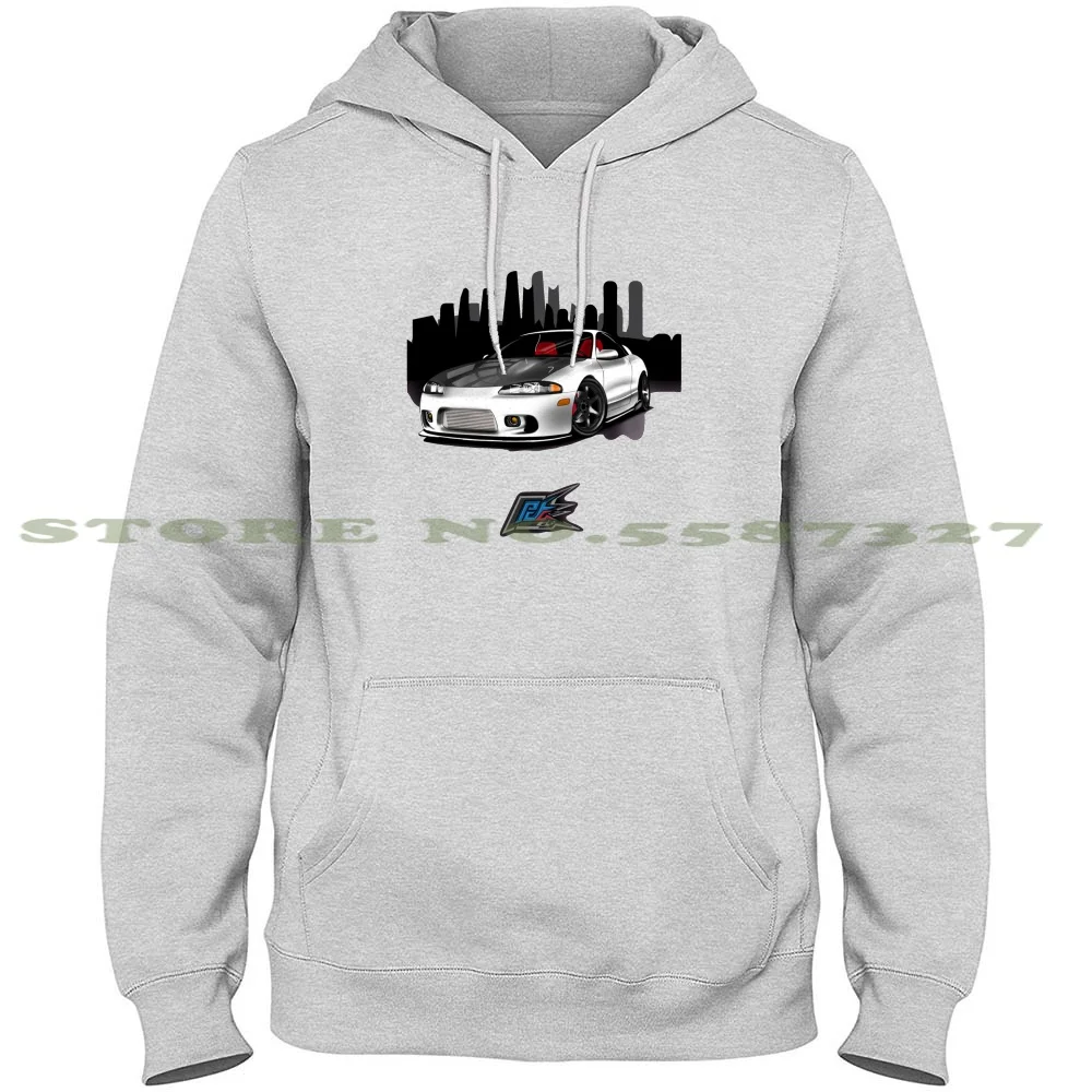 Mitsubishi Eclipse White Carbon Bonnet Streetwear Sport Hoodie Sweatshirt Mitsubishi Dsm 4G63 Naquash