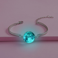 Classic Glow In The Dark Glass Bracelet Jewelry Luminous Universe Galaxy Star Planet Bracelets Bangle For Women Girls