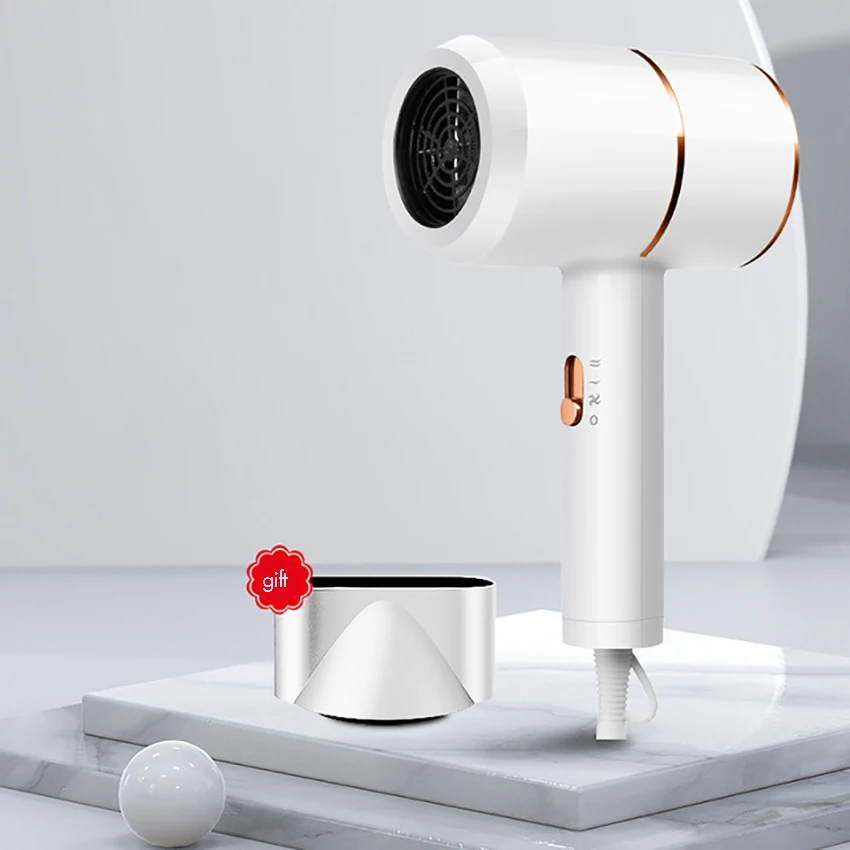 800W asciugacapelli anione aria acqua, asciugacapelli a basso rumore per la cura dei capelli, 3 velocità, potente caldo/freddo vento asciugacapelli asciugatura rapida