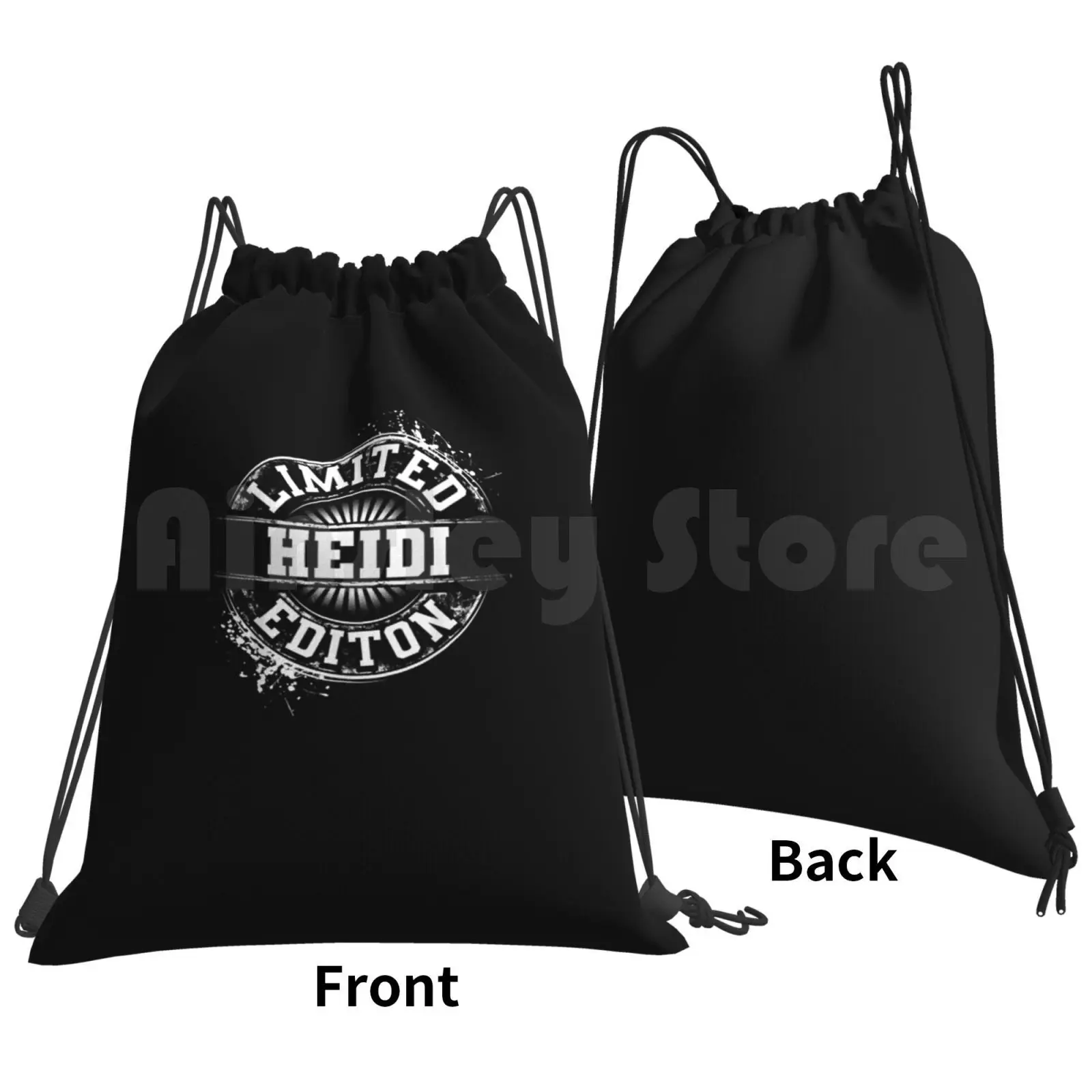 Heidi Limited Edition Funny Personalized Name Gift Idea Backpack Drawstring Bags Gym Bag Waterproof Danniversaire