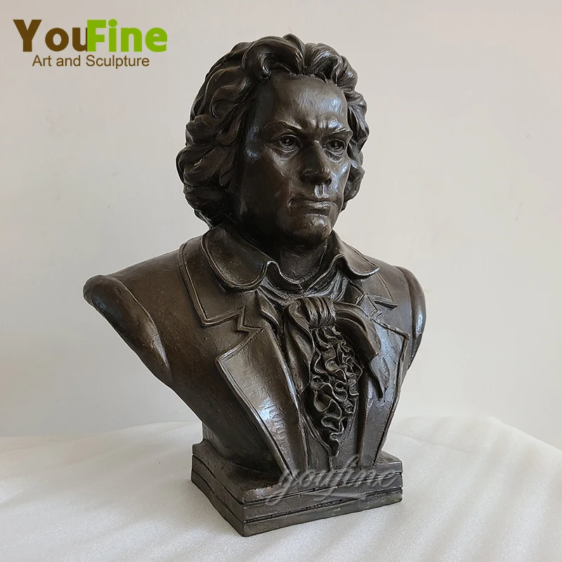 

Bronze Ludwig van Beethoven Sculpture Beethoven Bronze Bust Statue For Home Office Classroom Decor Modern Art Bronze Crafts