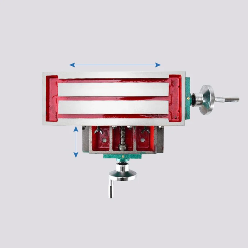 Mesa de deslizamiento cruzado de 350x140, mesa cruzada de perforación y fresado de precisión de alta resistencia, riel de guía multifuncional, manivela pequeña