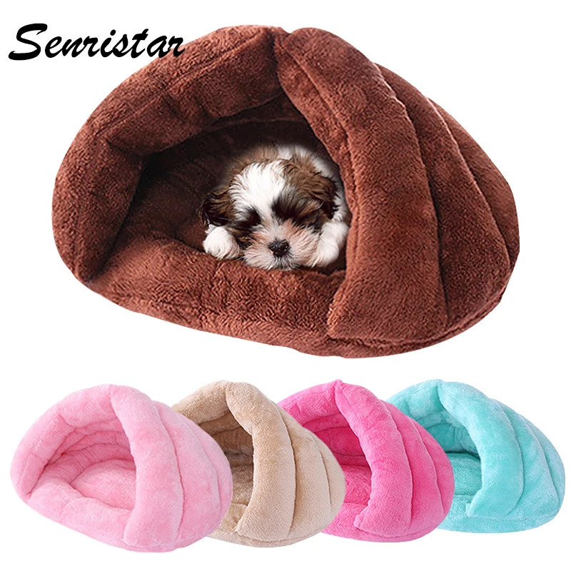 

Winter Soft Polar Fleece Dog Bed For Small Medium Dog House Puppy Kitten Cat Warm Sleeping Bag Nest Cave Bed Pet Kennel