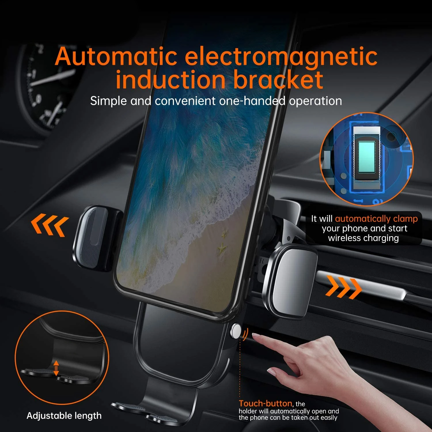 15W Auto Drahtlose Ladegerät Halterung für Samsung S20 Ultra Hinweis 20 Note10 S10 Induktion Ladegerät Telefon Halter für iPhone 13 12 SE 11 8