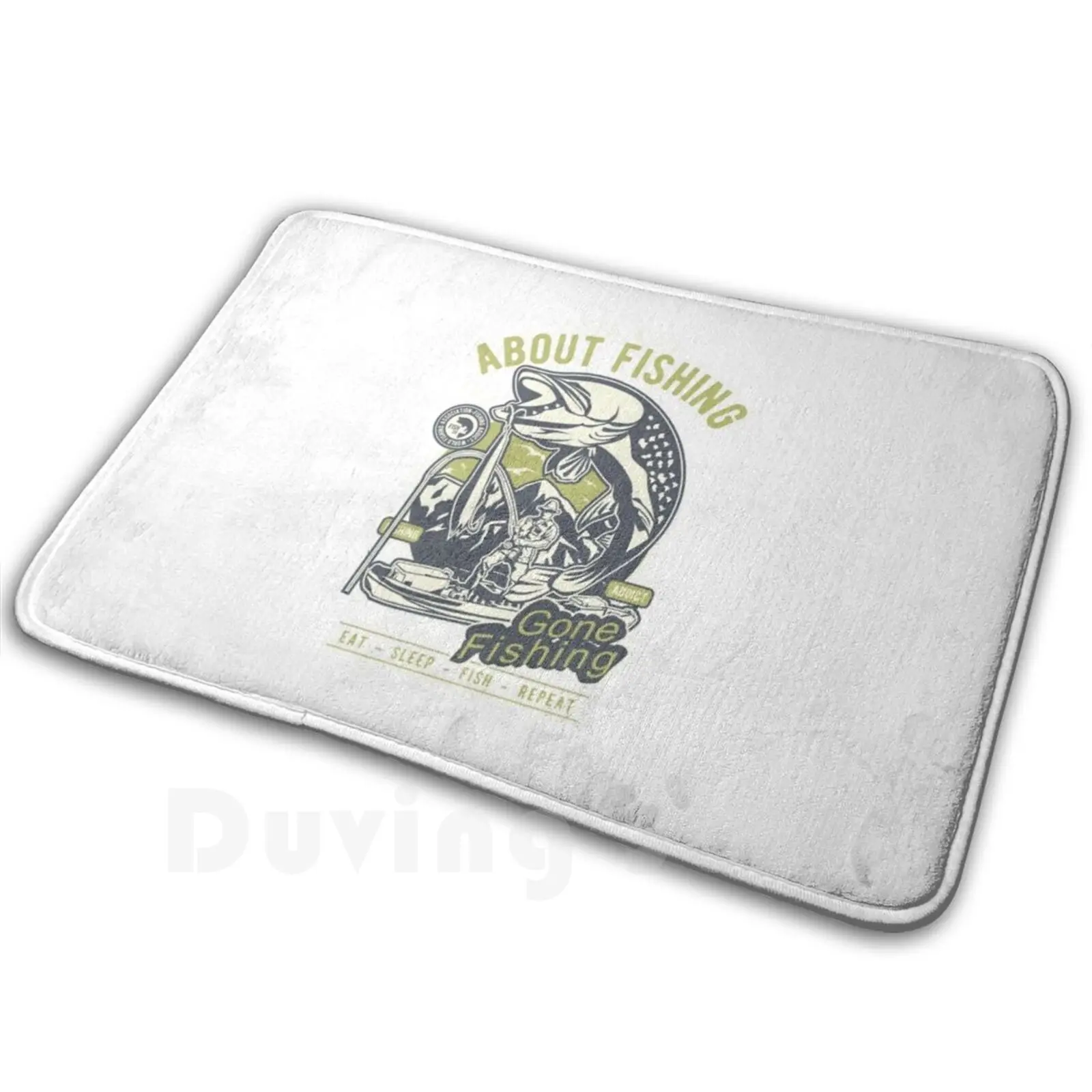 Alles über Angeln Angler Teppich Matte Teppich Kissen Soft Angler Angeln Fischen Angel Rodte Petri Heil Angeltour