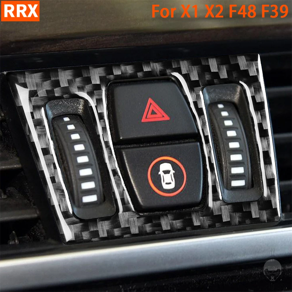 

For BMW X1 F48 2016-2021 X2 F39 2018-2021 Central Air Outlet Knob Cover Trim Carbon Fiber Stickers Car Interior Accessories